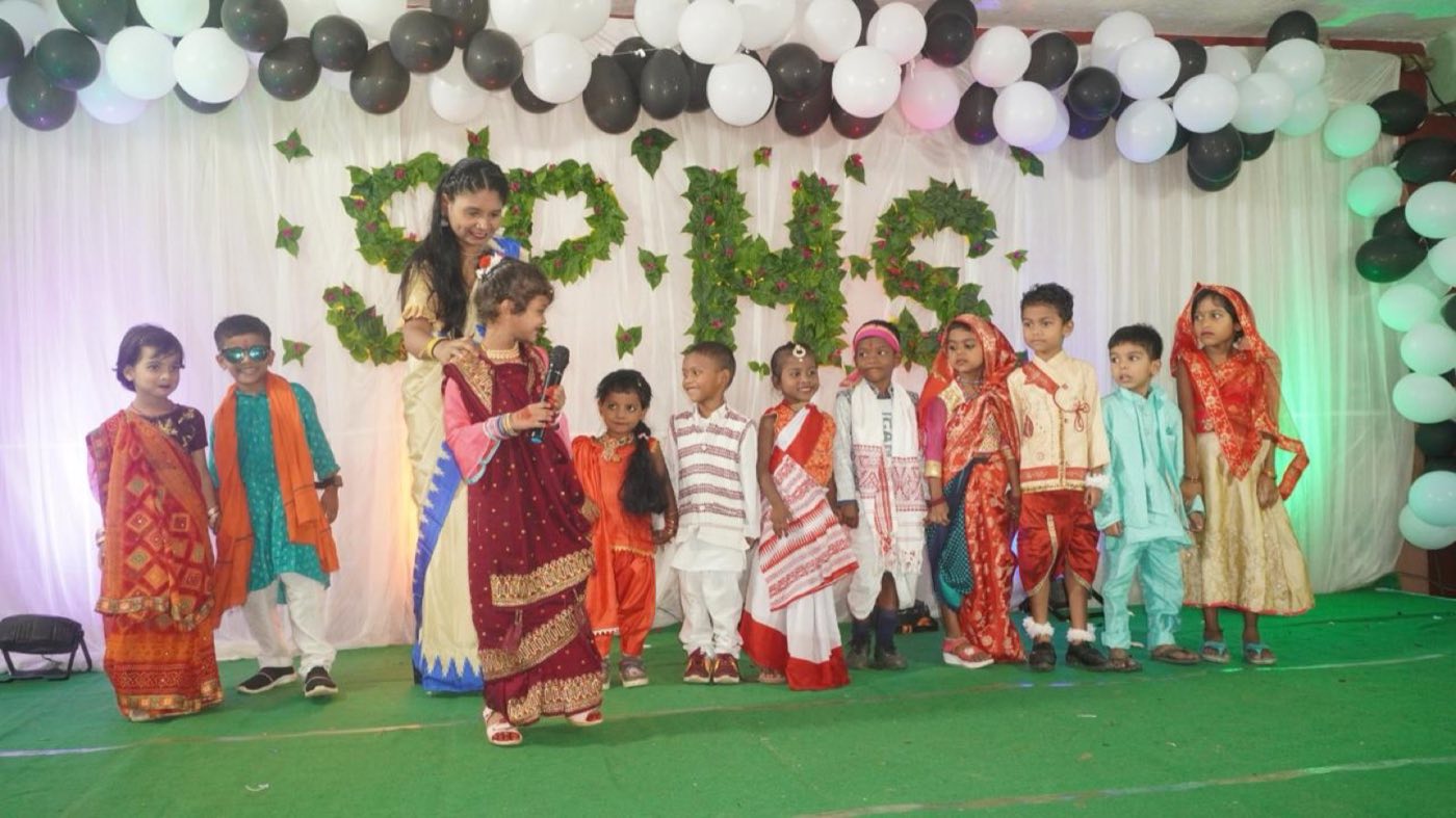 Students learning at Swarnrekha Public High School